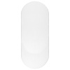 Yıkanabilir Oval Comfort Puffy Overloklu Peluş Yolluk Beyaz