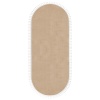 Yıkanabilir Oval Comfort Puffy Ponpon Saçaklı Peluş Yolluk Kahverengi Vizon Renk