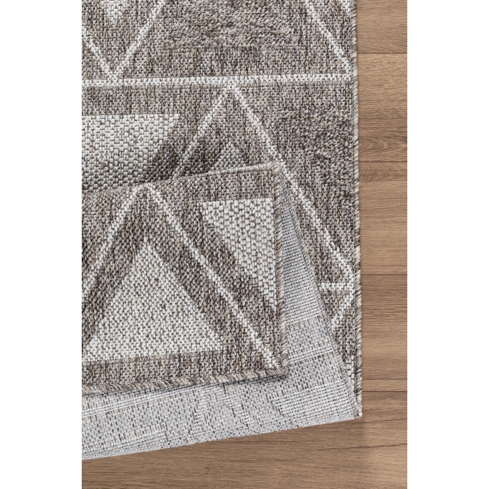 Natura Premium Kalite Kaymaz Tabanlı Doğal Yıkanabilir Kilim Oturma Odası Balkon Bahçe Mutfak Kilim BK103-K.Bej