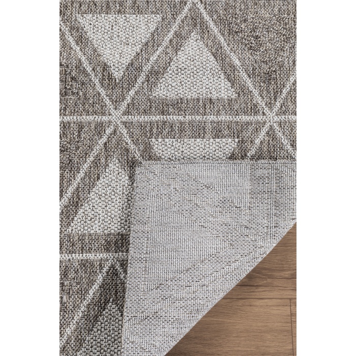 Natura Premium Kalite Kaymaz Tabanlı Doğal Yıkanabilir Kilim Oturma Odası Balkon Bahçe Mutfak Kilim BK103-K.Bej