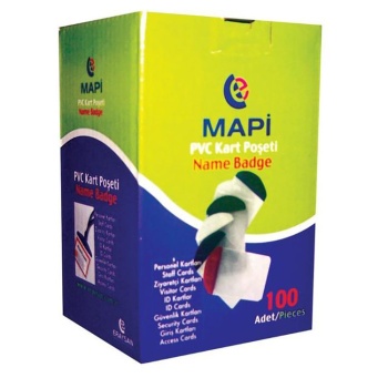 MAPİ KART PVC DİK ŞERİTLİ BEYAZ 100LÜ 910 10 10