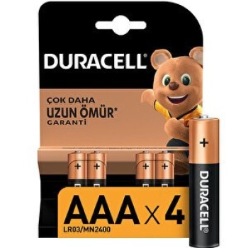 DURACELL PİL AAA İNCE KALEM 4 LÜ