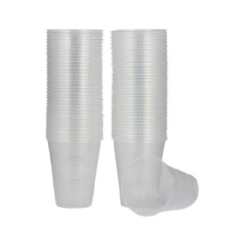 ASORTY BARDAK ŞEFFAF PLASTİK 180 CC 1,4 GR 100 LÜ 008438