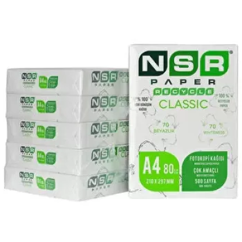 NSR PAPER %100 GERİ DÖNÜŞÜM FOTOKOPİ KAĞIDI A4 80 GR 500 LÜ