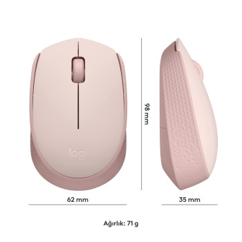 LOGİTECH MOUSE KABLOSUZ M171 PEMBE 910-006865
