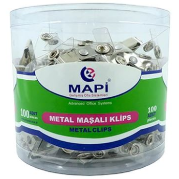 MAPİ KLİPS METAL MAŞALI ŞEFFAF 100 LÜ 910 05 06