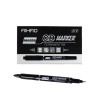 AIHAO CD KALEMİ ÇİFT TARAFLI SİYAH AH319M