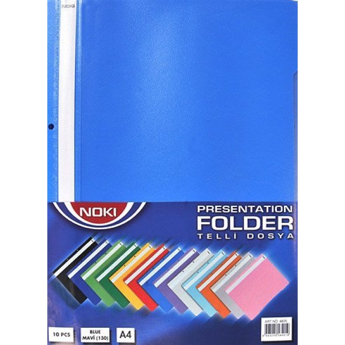 NOKİ TELLİ DOSYA ECO 4828 MAVİ 50 Lİ PAKET
