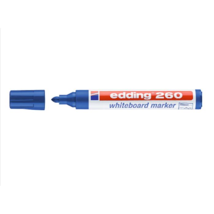 EDDİNG BEYAZ TAHTA KALEMİ E-260 MAVİ