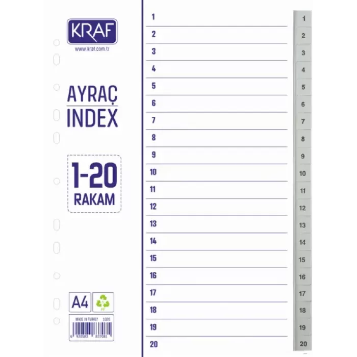 KRAF SEPERATÖR 1020 1-20 RAKAM