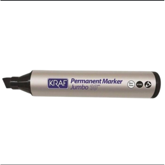 KRAF PERMANENT MARKÖR JUMBO 10MM 610G SİYAH