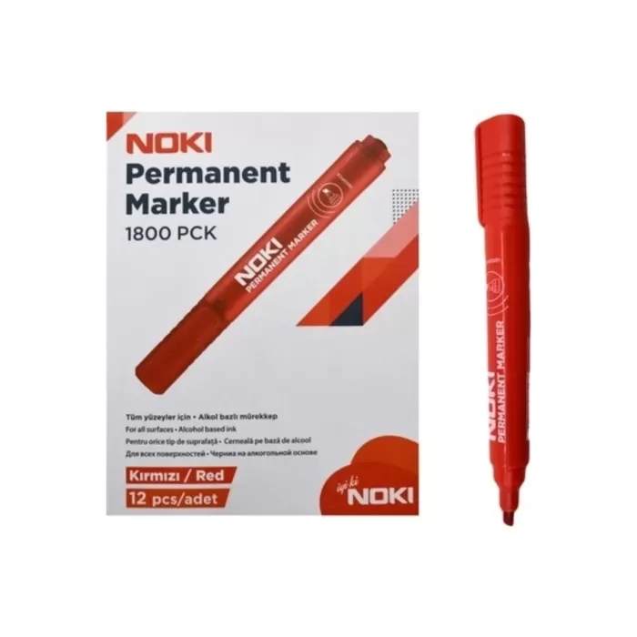 NOKİ MARKER KESİK UÇ KIRMIZI 1800 PC
