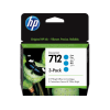 HP 712 3LÜ PAKET 29 ML CAMGÖBEĞİ DESİGNJET MÜREKKEP KARTUŞU