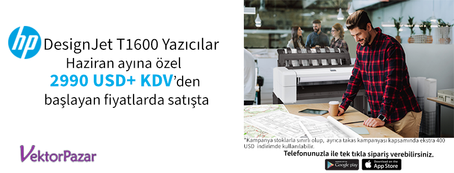 HP 3EK10A DESİGNJET T1600 36(A0) YAZICI