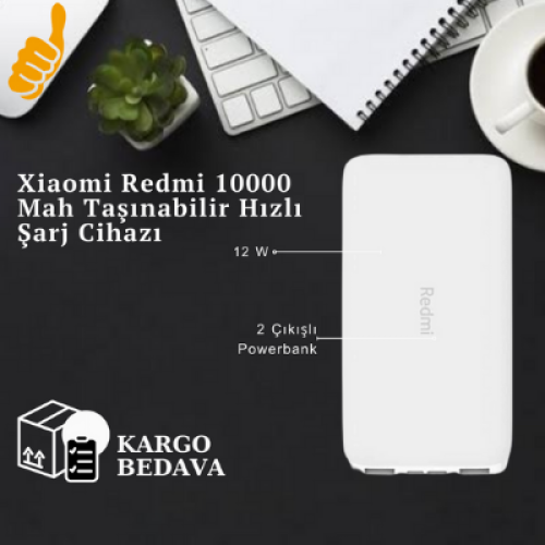 Xiaomi Redmi 10000 Mah Power Bank Taşınılabılır Şarj Cıhazı