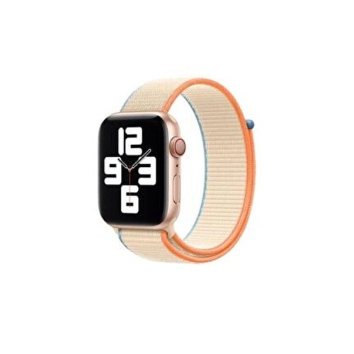Apple Watch Seri 7 6 5 4 3 2 SE 38MM / 40MM / 41MM Uyumlu Cırtlı Kordon