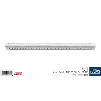HATAS MİKYAS CETVELİ NO:1 1/20,25,50,75,100,125