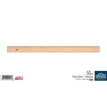 HATAS TAHTA CETVEL ( TAKVİYESİZ ) 50 cm.