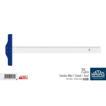 HATAS TEKNİKER MİKA T CETVELİ (AKRİLİK) 75 cm.