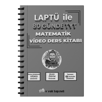 Siyah Beyaz Laptü 80 Günde TYT Matematik Tüm Kitap Spiralli