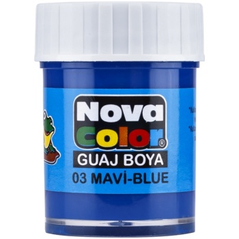 NOVA COLOR GUAJ BOYA ŞİŞE 12Lİ MAVİ
