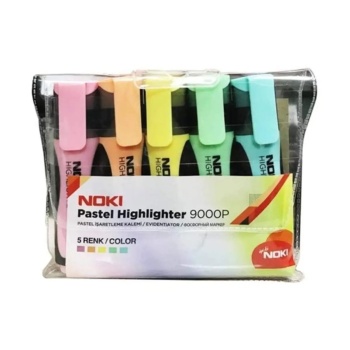 NOKİ FOSFORLU KALEM  PASTEL RENK 5Lİ PVC