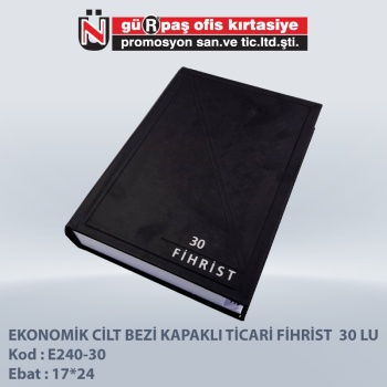 GÜRPAŞ TİCARİ FİHRİST 17x24 CİLT BEZİ 30LU