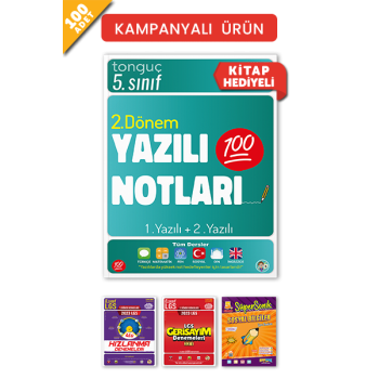 5. Sınıf Yazılı Notları-100lü Paket (19 Kitap Hediyeli)