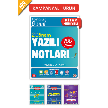 6. Sınıf Yazılı Notları-100 lü Paket (20 Kitap Hediyeli)