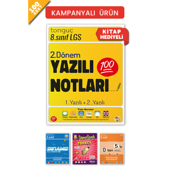 8. Sınıf Yazılı Notları-100 lü Paket (19 Kitap Hediyeli)