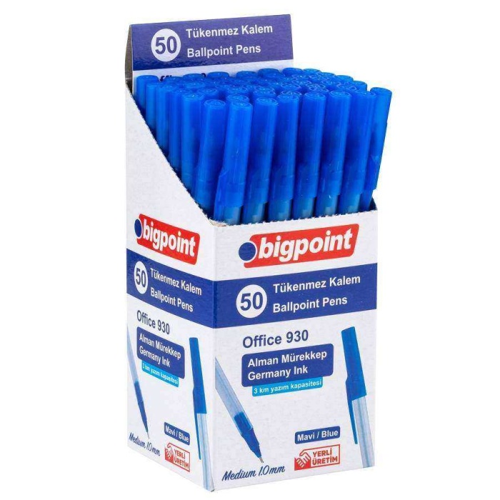 Bigpoint Tükenmez Kalem Office 1.0mm Mavi