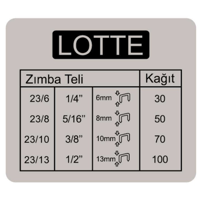 Lotte Zımba Makinesi Arşiv Tipi 100 Yaprak