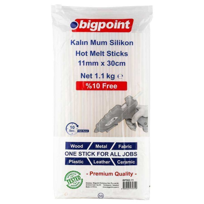 Bigpoint Mum Çubuk Silikon Kalın 11mm x 30cm (1.1 Kilogram)