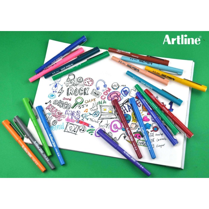 ARTLINE 200 FINE KALEM 0.4 RED