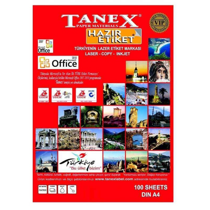 TANEX LAZER ETİKET (105x23) (100LÜ)