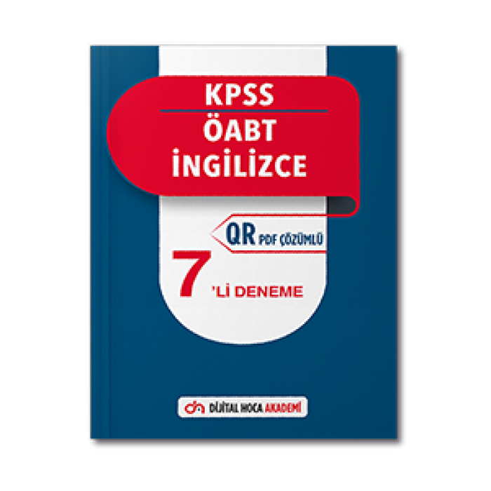 2022 ÖABT İngilizce Öğretmenliği QR Çözümlü 7 Deneme Dijital Hoca Akademi