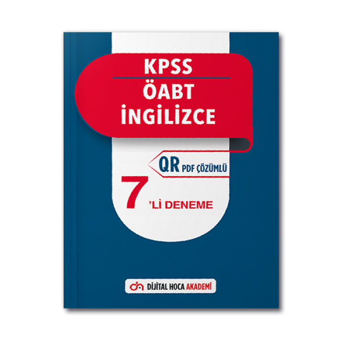 2022 ÖABT İngilizce Öğretmenliği QR Çözümlü 7 Deneme Dijital Hoca Akademi