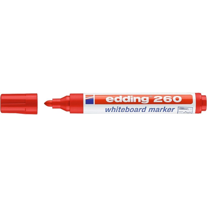 EDDING (E-260) BEYAZ TAHTA KALEMİ KIRMIZI