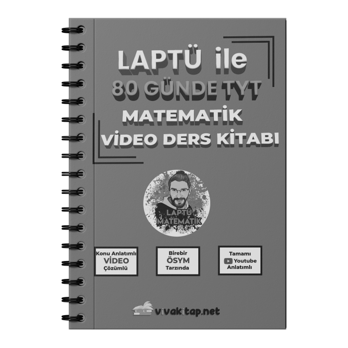 Siyah Beyaz Laptü 80 Günde TYT Matematik Tüm Kitap Spiralli