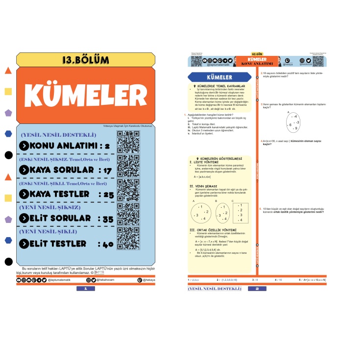 Laptü 80 Günde TYT Matematik  Eko Boy Renkli Tüm Kitap