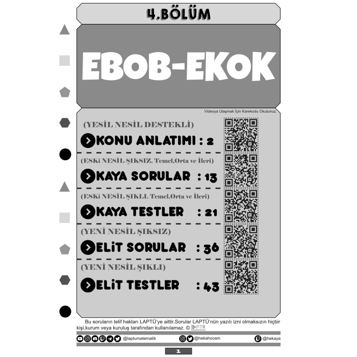 Siyah Beyaz Laptü 80 Günde TYT Matematik Tüm Kitap Spiralli