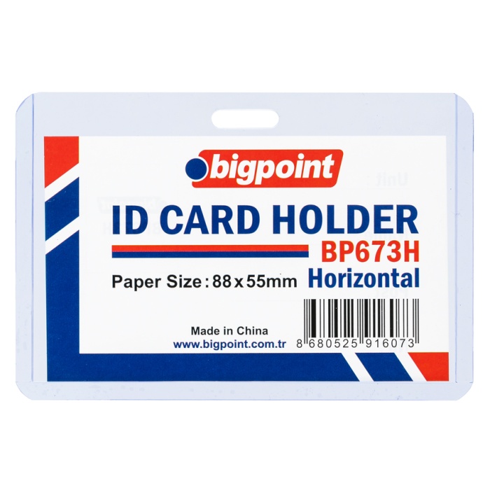 Bigpoint Kart Kabı Yatay Şeffaf 88x55mm