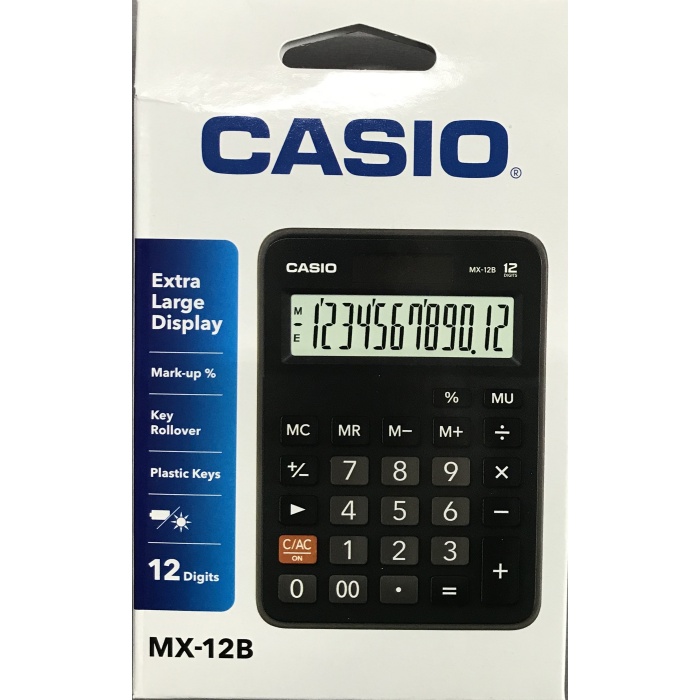 CASIO HESAP MAKİNESİ (MX-12B-BK)