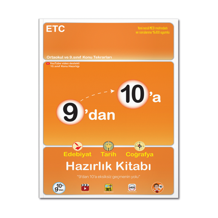 9dan 10a Edebiyat Tarih Coğrafya Hazırlık Kitabı