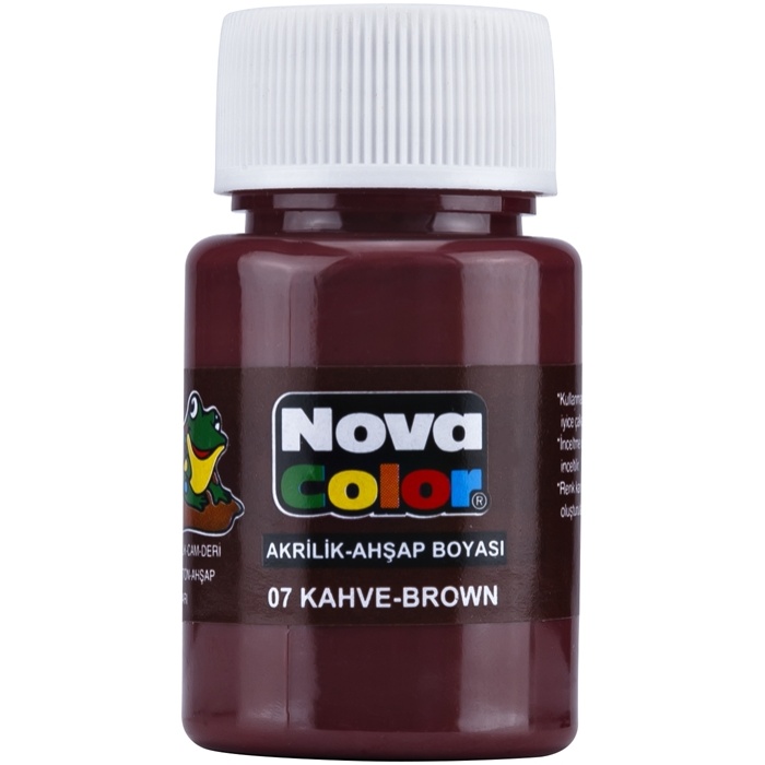 NOVA COLOR AKRİLİK BOYA ŞİŞE 30 CC KAHVE