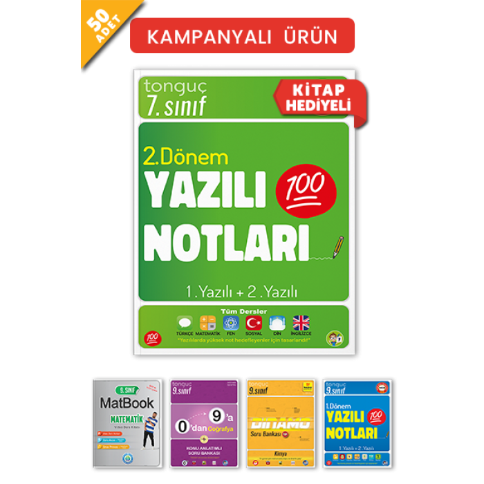 7. Sınıf Yazılı Notları-50 li Paket (7 Kitap Hediyeli)