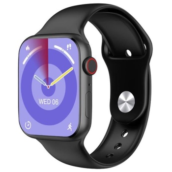 W99 Watch  Mactive 2.05 İnç Geniş Ekranlı Siyah Akıllı Saat