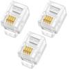 Powermaster Rj9 4P/4C İnce Telefon Soketi̇ (100Lük Paket)(Ahi̇ze Kablosu Soketi̇)