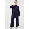 Desenli Tunik Pantolon İkili Takım 6720 - Lacivert