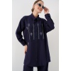 Desenli Tunik Pantolon İkili Takım 6720 - Lacivert